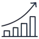 Graph increase icon